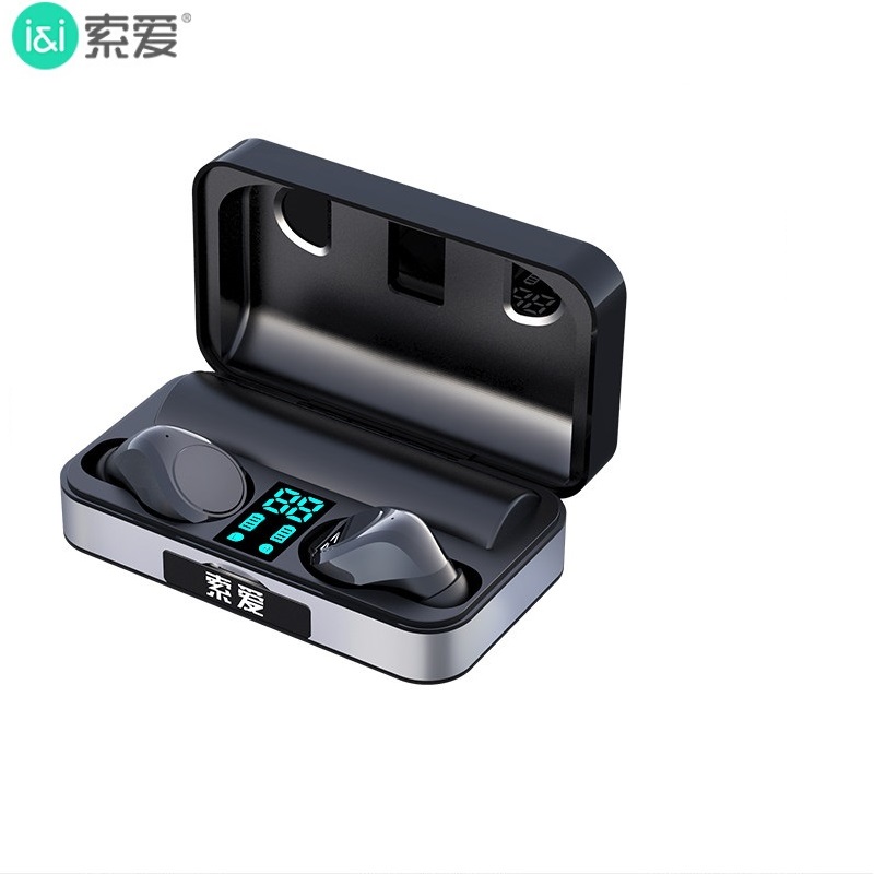 索爱（soaiy）T5 真无线 蓝牙耳机 适用于苹果华为安卓跑步 双耳通话 入耳式 手机耳机 音乐耳机 触控操作 5.0