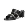 Salvatore Ferragamo 菲拉格慕 女士TRABIA系列羊皮高跟拖鞋 0733471