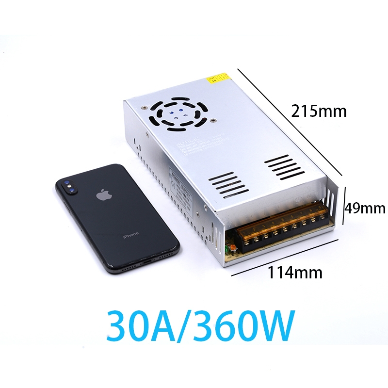 LED灯带开关电源12V灯条驱动变压器适配器镇流器220V转12V 30A360W