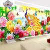封后画满钻新款花开富贵2020年点钻十字绣孔雀粘钻客厅5D [钻石画][花开富贵金孔雀牡丹异形钻满钻1.2米*50厘米]