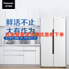 松下 NR-TB57BPA-W 超薄可嵌入对开门570升冰箱 app智控银离子风冷无霜 内置美妆盒 白色冰箱
