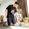 [2折价19元]唐狮短袖T恤男潮流夏季新款韩版印花青少纯棉黑色衣服体恤_