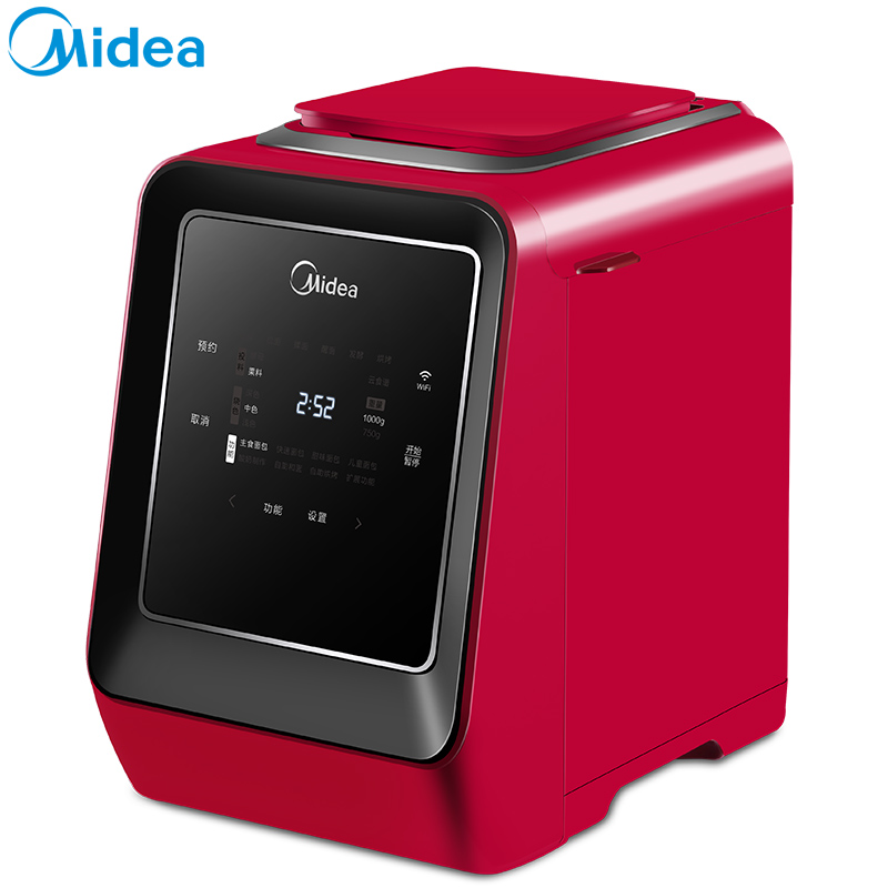 美的(Midea)面包机 TSZ2032 家用全自动 智能和面撒料 无管烘焙酸奶机 自动和面机