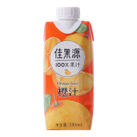 佳果源100%橙汁330ml*12盒/箱0脂肪 高维C 进口鲜橙 酸甜可口 苏宁宜品推荐