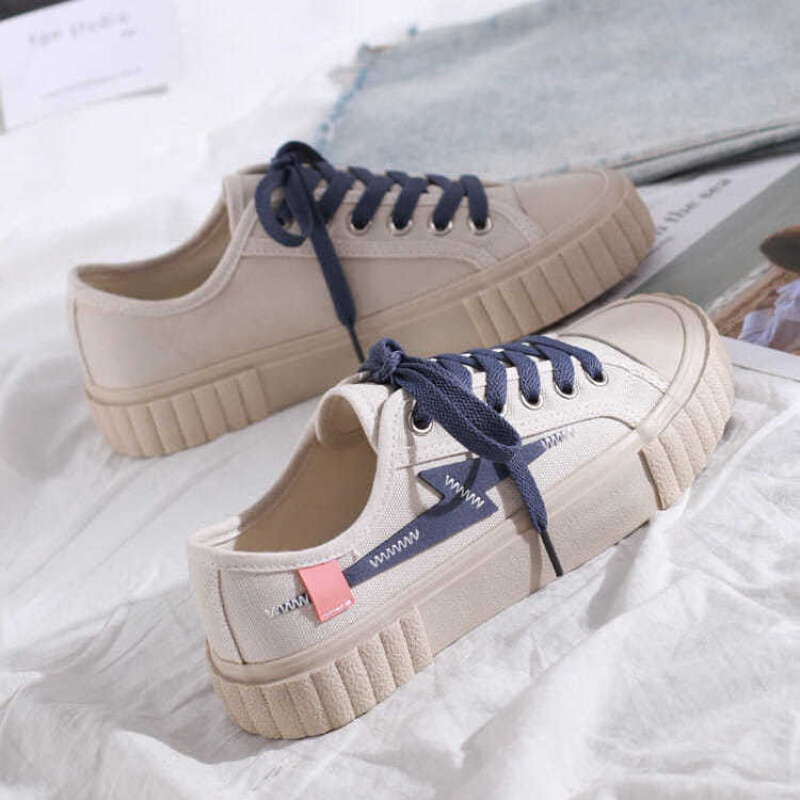 帆布鞋女港味复古鞋子2021新款流行女鞋学生韩版ulzzang板鞋ins潮视频