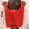 红色大号塑料方便袋子加厚服装打包收纳手提袋背心袋子|厚实款:宽60*高90 全新料无异味[100个]