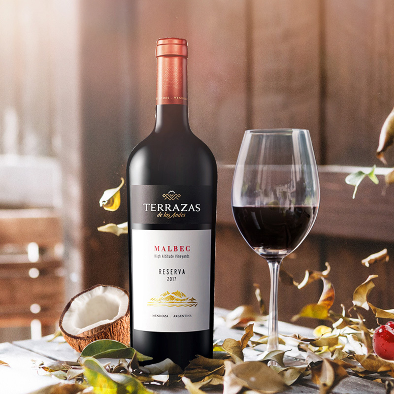 台阶 安第斯山脉(TERRAZAS DE LOS ANDES)典藏马尔贝克 红葡萄酒 进口葡萄酒750ml