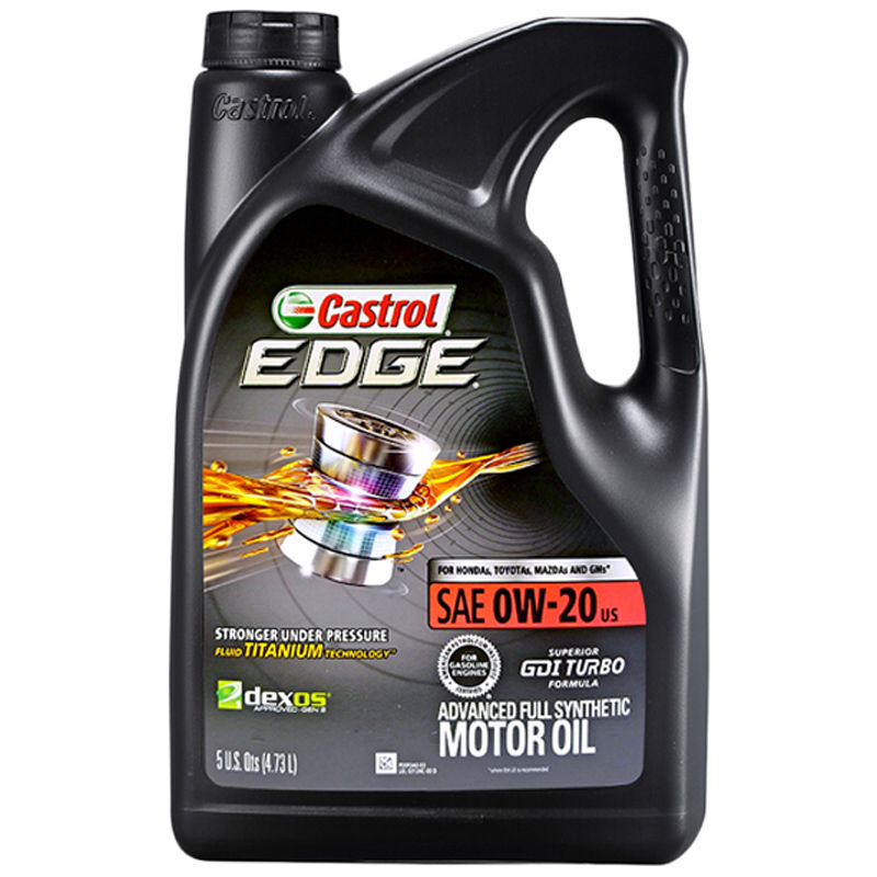 [极护全合成]Castrol嘉实多 美国进口 极护钛流体 0W-20 A1/B1 SN级 全合成机油 5QT/4.73L高清大图