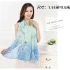 [买二送一]丝巾女雪纺印花时尚韩版冬季保暖女围巾四季适用 喜鹊-冰蓝 特价不送
