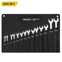 得力/deli 扳手 DL130014T 两用扳手 高碳钢 14个