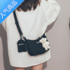 封后包包女2022新款潮古着感网红复古帆布斜挎包女百搭ins软妹单肩包
