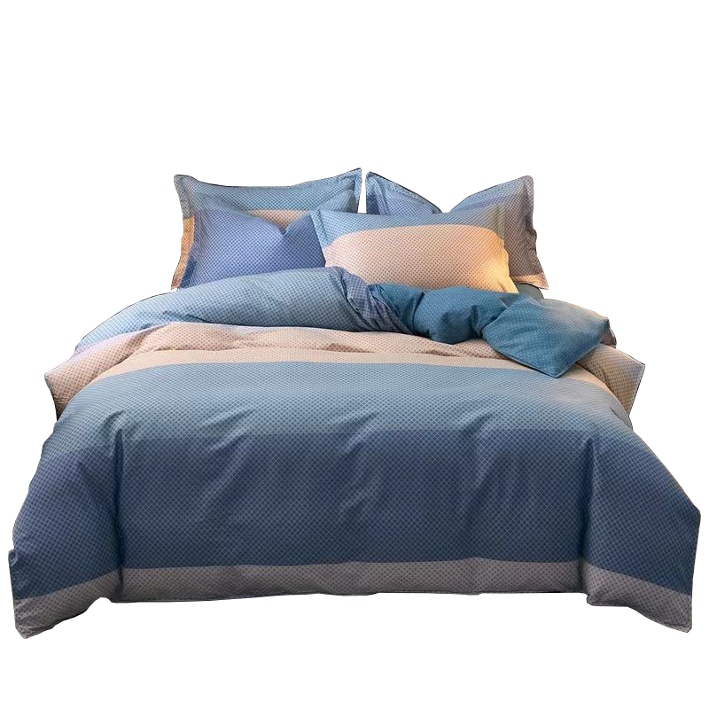 罗蒙( ROMON) LM-600501 纯棉四件套-布鲁斯 被套*1+床单*1+枕套*2