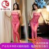 新款情趣玫红连体丝袜女士免脱开裆连身袜制服诱惑骚火辣带