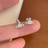 超闪满钻土星耳钉养耳洞睡觉免摘小众设计感耳骨钉女款耳饰潮