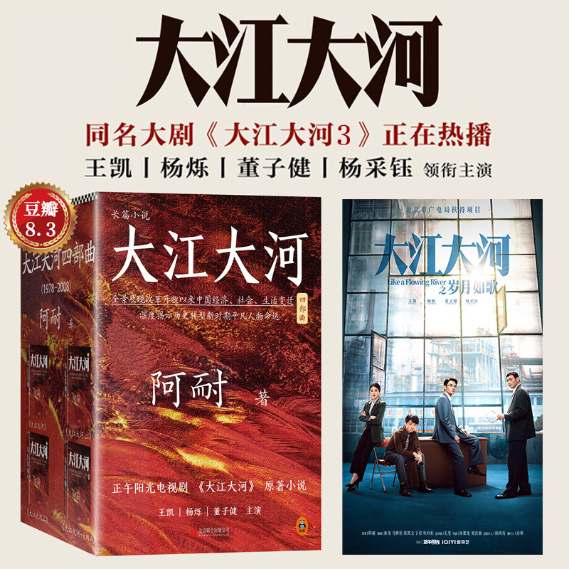 [正版]书店店 大江大河书原著四部曲 阿耐 王凯杨烁董子健都挺好欢乐颂作者描写改革开放的当代青春励志文学高清大图