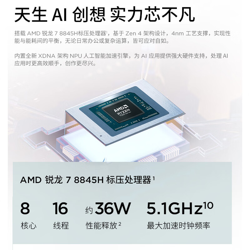 ThinkPad联想ThinkBook 16 2024 AI全能本 锐龙R7-8845H 16英寸轻薄办公笔记本电脑(16G 1T 2.5K 120Hz)高清大图