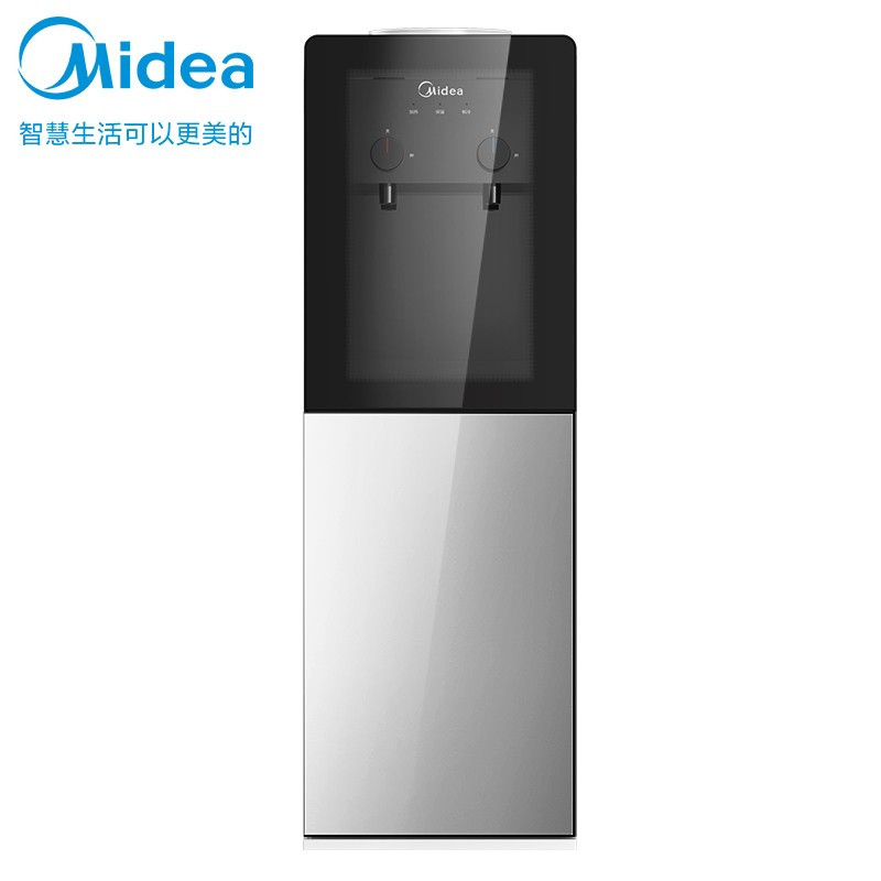 美的midea饮水机家用立式双封闭门温热型一体板金机架冰热型视频