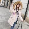 拉夏贝尔2020新款工装棉服女保暖御寒ins中长款情侣外套