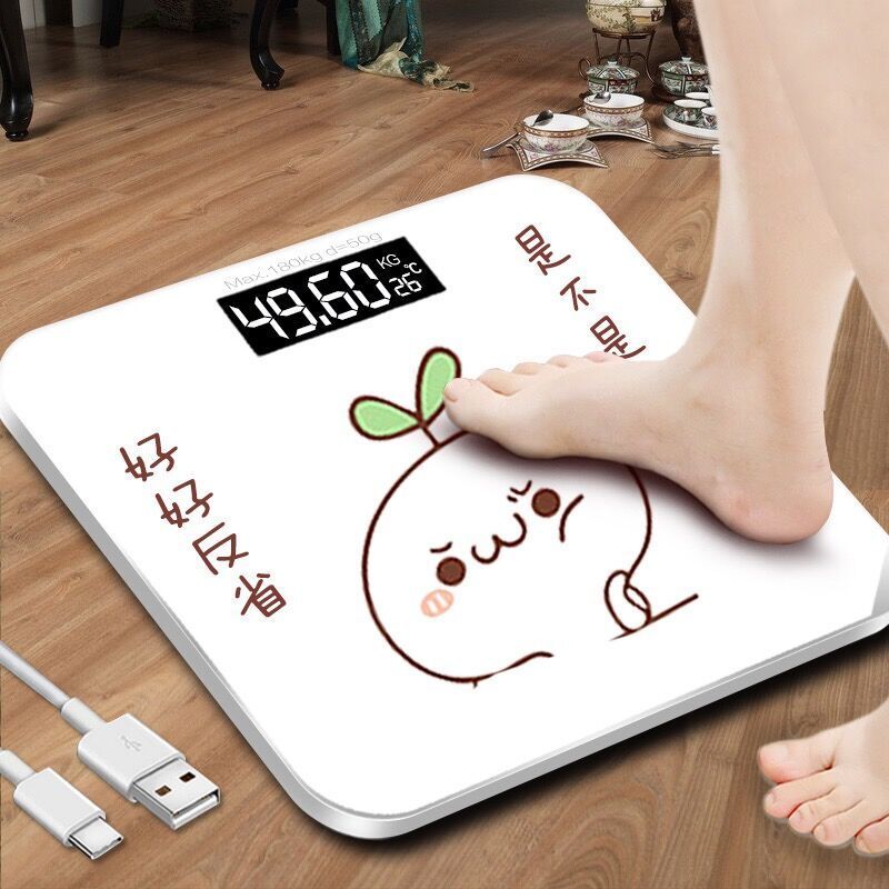 家用电子秤体重秤人体秤可爱卡通称婴儿电子秤精准电子成人减肥秤
