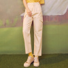 [1件3折价:49.5]美特斯邦威休闲裤女新款春季MTEE-奇趣丛林工装贴袋直筒裤女