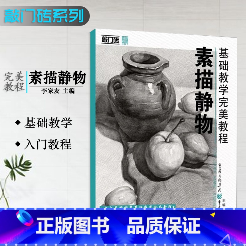 [正版]基础教学完美教程素描静物 敲门砖素描静物基础入门水果蔬菜陶瓷不锈钢塑料单体静物练习临摹范本联考校考美术