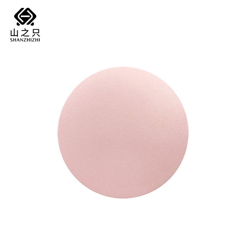 山之只 双面防滑隔热皮革杯垫 10*10cm 块