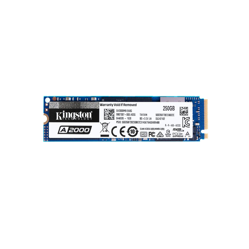 金士顿(Kingston) A2000系列 250GB SSD固态硬盘 M.2接口(NVMe协议)