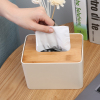家用客厅圆形卷纸筒餐厅创意多功能抽纸盒茶几桌面上纸巾盒抽纸筒 JING PING 方形纸巾盒
