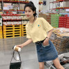 [1折价26.9元叠加优惠券]唐狮短袖T恤女夏季宽松圆领背后俏皮帽子印花chic潮