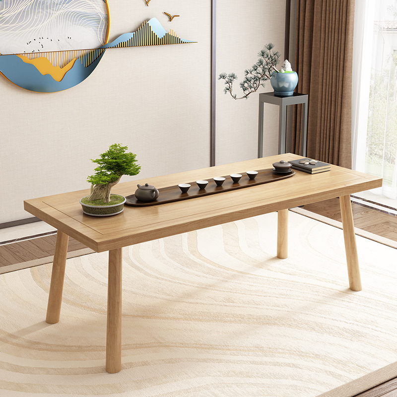 唐臻茶桌实木茶台1米8功夫新中式禅意现代简约家用茶几泡茶桌椅子组合