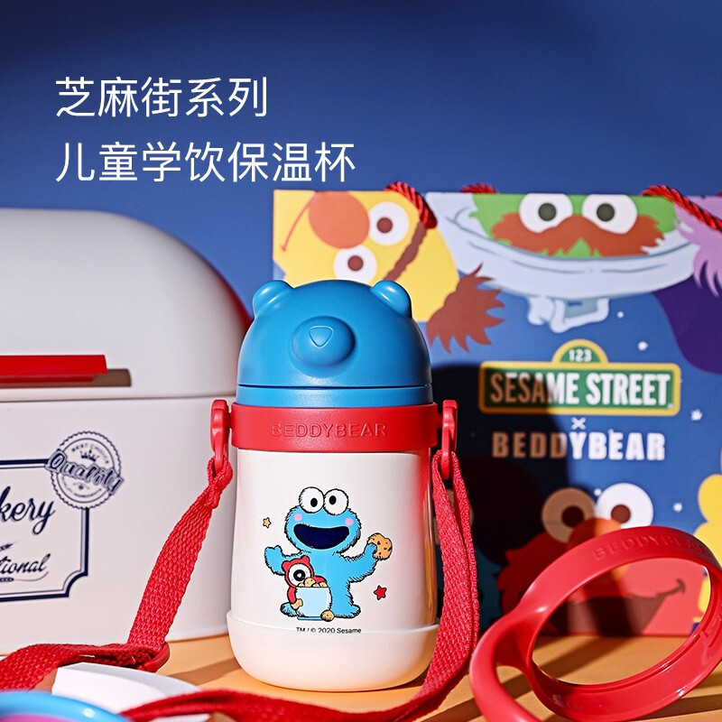 杯具熊火火甜饼怪(私人定制)儿童保温杯儿童水杯316不锈钢内胆儿童保温壶400mlBEDDYBEAR