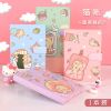可爱少女手账本 河马小白磁扣简约ins风学生梦幻小清新女孩公主网 1本装(猫咪)