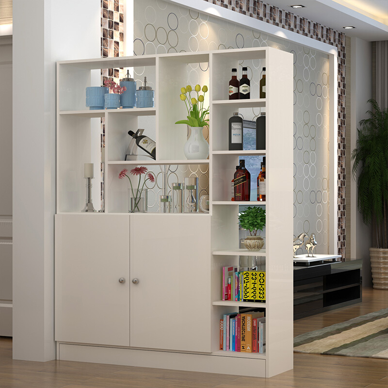 淮木实木隔厅鱼缸玄关柜中式厅隔断客厅酒柜间厅柜屏风双面储物鞋柜e