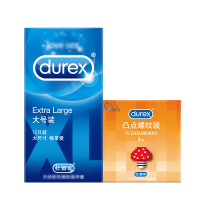 杜蕾斯(Durex) 避孕套 大号12只+凸点螺纹3只 标准款 安全套套 男用成人情趣型计生用品byt
