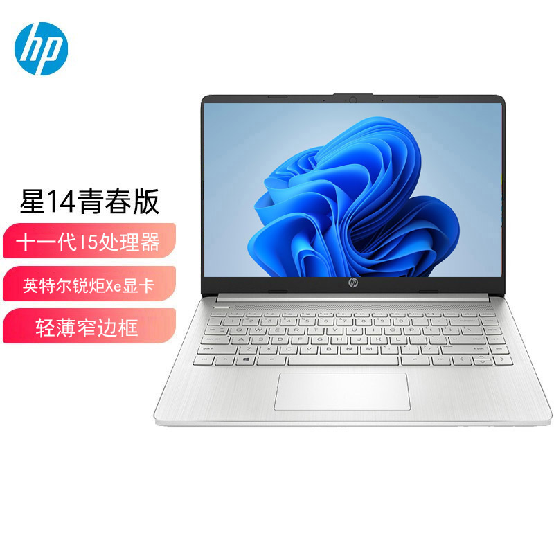 惠普(hp) 星14青春版14s-dr2507TU 14.0英寸商务办公本窄边框轻薄本学生便携手提笔记本电脑(i5-1135G7 16G内存 1T固态 锐炬显卡)月光银 定制