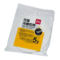 得力(deli)30410EVA泡棉双面胶带12mm*5y*2.5mm(白)(单位:本)