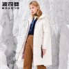 波司登冬季新款2018女士羽绒服中长款时尚刺绣外套