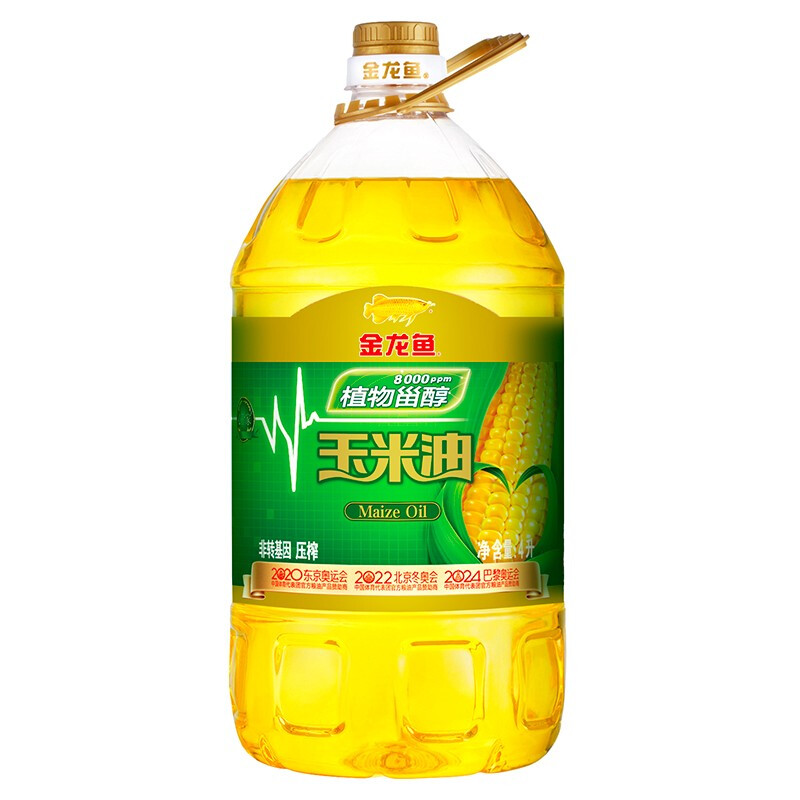 金龙鱼植物甾醇8000PPM玉米油食用油4L高清大图