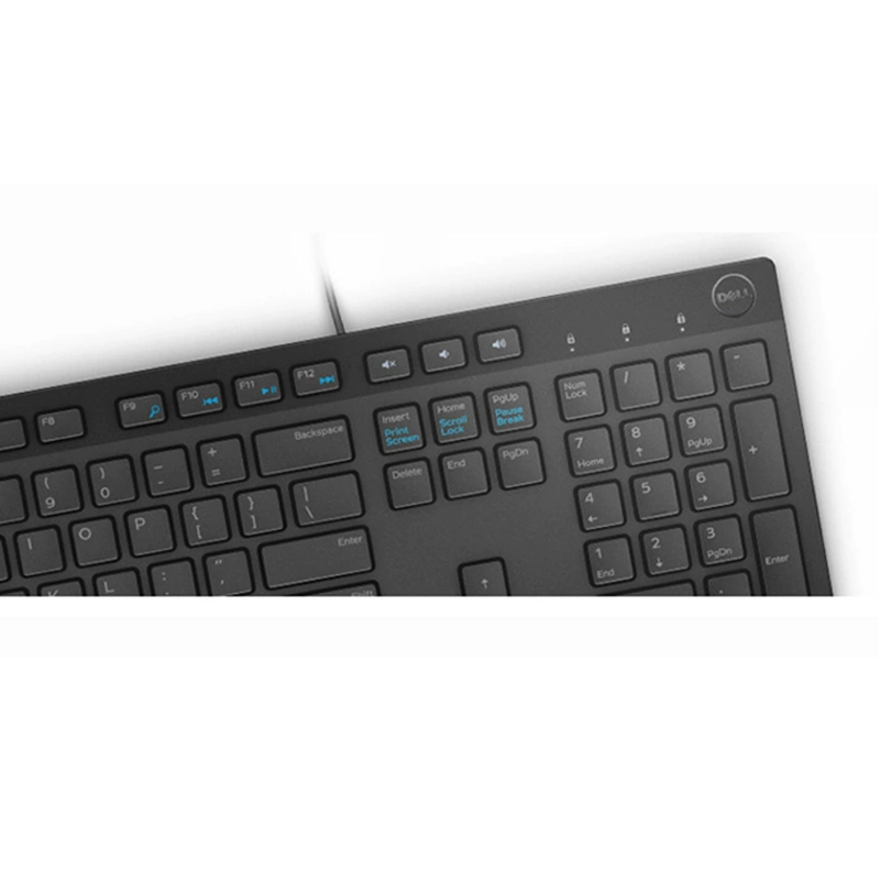 戴尔(DELL) KB216 键盘 有线 多媒体键盘 办公键盘 全尺寸键盘 即插即用 键盘(黑色)(单位:个)高清大图