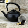 三维工匠304加厚不锈钢茶壶泡茶壶 玲珑壶 带滤网 餐厅酒店饭店用水壶家用 1.2小水壶(带漏网)古典色304钢印茶具