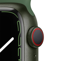 Apple Watch Series 7 蜂窝版 41mm 绿色铝金属表壳 苜蓿草色运动型表带