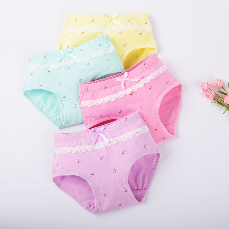 a类4条小女孩内裤平角女童内裤棉质儿童三角短裤内穿宝宝内裤诺妮梦
