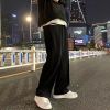 浅色牛仔裤男潮流夏季宽松薄款直筒九分裤港风青少年水洗中腰裤子 X14 黑色 M [建议95-110斤]