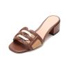 BALLY 巴利 女士 皮质低粗跟凉鞋拖鞋凉拖 PEONI 40