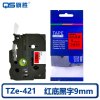 旗胜 色带 TZe-421 AZe-421 红底黑字 9mm 个