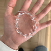 纯银天然白水晶手串清冷感基础款手链学生党高颜值手饰女夏天