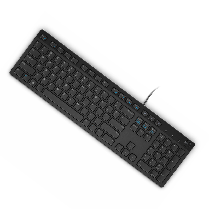 戴尔(DELL) KB216 键盘 有线 多媒体键盘 办公键盘 全尺寸键盘 即插即用 键盘(黑色)(单位:个)高清大图