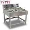 lecon/乐创 商用电六头 全自动煲仔饭机 智能定时煲仔炉 锡纸专用砂锅