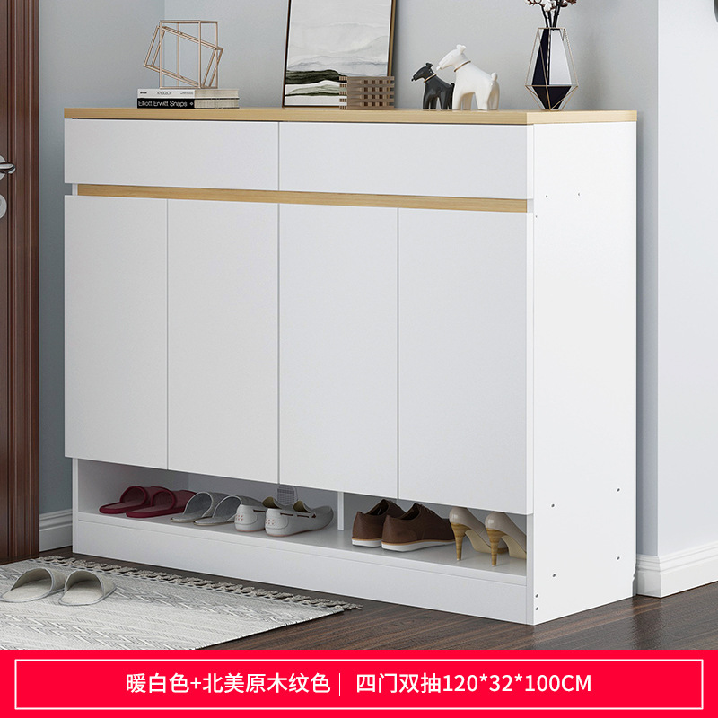鞋柜家用门口大容量鞋架简约现代门厅经济型进门玄关柜阳台储物柜视频