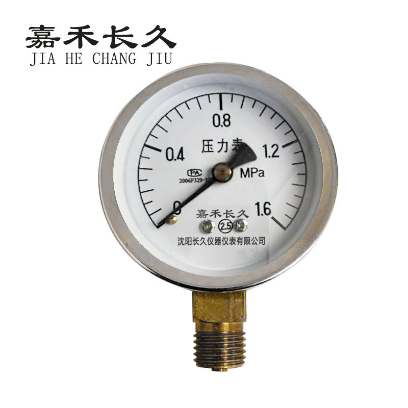 嘉禾长久+压力表检测定制型+Y60+块 0-1.6Mpa